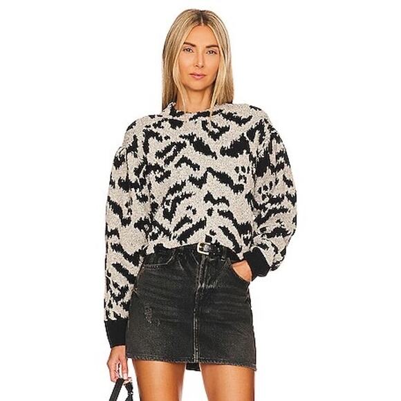 ULLA JOHNSON NWT Wool Blend Sweater Size Small Nalla Onyx $495 MSRP Maximalist - Picture 1 of 10